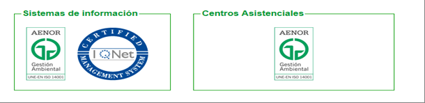 Certificaciones en materia de calidad y medio ambi