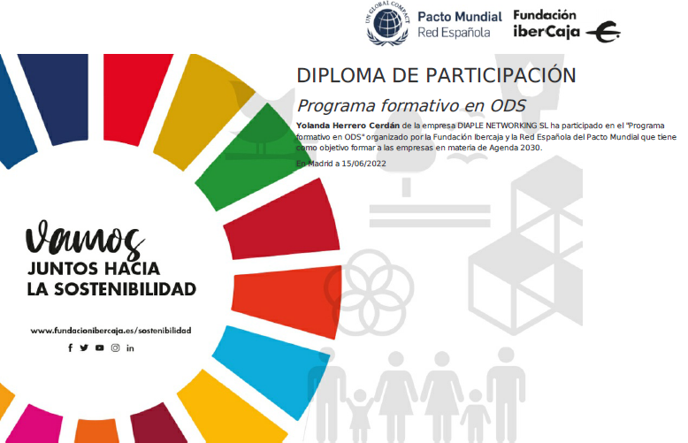 Diaple, en el programa formativo en ODS y la Agend