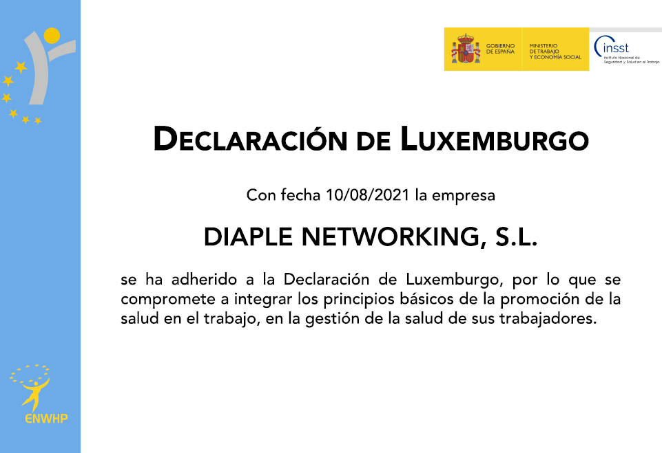 Diaple se adhiere a la Declaraci&oacute;n de Luxemburgo