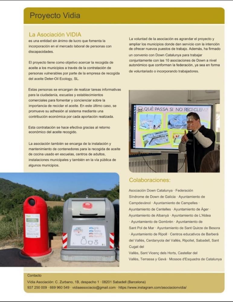 Asociaci&oacute;n VIDIA en la guia de Residuos de la Age
